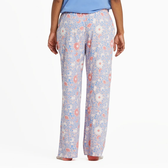 Women's Daisy Wildflower Pattern Snuggle Up Sleep Pant 4 Women's Daisy Wildflower Pattern Snuggle Up Sleep Pant - Image 2
