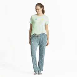 Women's Diamond Seashell Pattern Lightweight Sleep Pant -Clothes Style Shop Womens Diamond Seashell Pattern Lightweight Sleep Pant 89115 5 lg