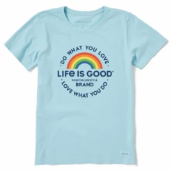 Women's Do What You Love Rainbow Short SleeveTee