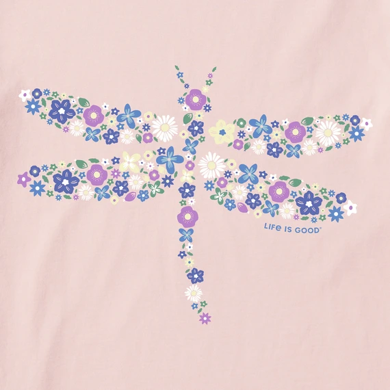 Women's Dragonfly Flowers Lightweight Sleep Tee 4 Women's Dragonfly Flowers Lightweight Sleep Tee - Image 2