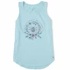 Women's Dreamy Bee Happiness All Around Sleeveless High-Low Crusher Tank