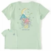Women's Dreamy Dream On Moon & MushroomsCrusher Tee -Clothes Style Shop Womens Dreamy Dream On Moon Mushrooms Short Sleeve Crusher Tee 122473 1 lg