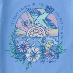 Women's Dreamy Floral Bird Sunrise Best Things Sleeveless High-Low Crusher Tank -Clothes Style Shop Womens Dreamy Floral Bird Sunrise Best Things Sleeveless HighLow Crusher Tank 119433 2 lg