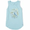 Women's Dreamy Heron In Cattails Sleeveless High-Low Crusher Tank -Clothes Style Shop Womens Dreamy Heron in Cattails Sleeveless HighLow Crusher Tank 119429 1 lg