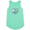 Women's Dreamy Hummingbird Heart Sleeveless High-Low Crusher Tank -Clothes Style Shop Womens Dreamy Hummingbird Heart Sleeveless HighLow Crusher Tank 119430 1 lg