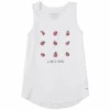 Women's Dreamy Ladybug Grid Sleeveless High-Low Crusher Tank -Clothes Style Shop Womens Dreamy Ladybug Grid Sleeveless HighLow Crusher Tank 119425 1 lg