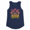 Women's Easter Garden Sleeveless High-Low Crusher Tank