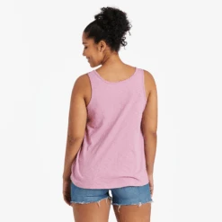 Women's Evergreen Mountain Textured Slub Tank -Clothes Style Shop Womens Evergreen Mountain Textured Slub Tank 99599 3 lg