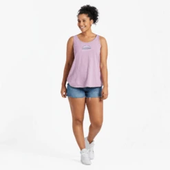 Women's Evergreen Mountain Textured Slub Tank -Clothes Style Shop Womens Evergreen Mountain Textured Slub Tank 99599 4 lg