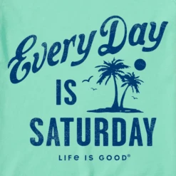 Women's Every Day Is Saturday Palm Sleeveless High-Low Crusher Tank -Clothes Style Shop Womens Every Day is Saturday Palm Sleeveless HighLow Crusher Tank 100259 2 lg