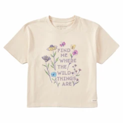 Women's Find Me Where The Wild Things Are WildflowersBoxy Crusher Tee