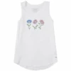 Women's Fineline 3 Water Flag Daisies Sleeveless High-LowTank -Clothes Style Shop Womens Fineline 3 Water Flag Daisies Sleeveless HighLow CrusherLITE Tank 118610 1 lg