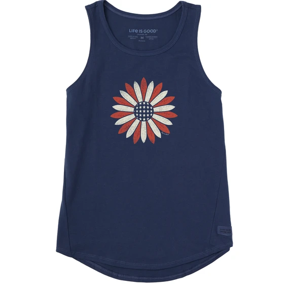 Women's Flag Flower Sleeveless High-LowTank 3 Women's Flag Flower Sleeveless High-LowTank