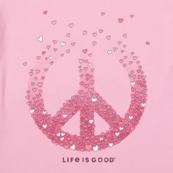 Women's Floating Hearts Peace Sign Sleeveless High-Low Crusher Tank -Clothes Style Shop Womens Floating Hearts Peace Sign Sleeveless HighLow Crusher Tank 92823 2 lg