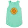 Women's Funflower Sleeveless High-Low Crusher Tank