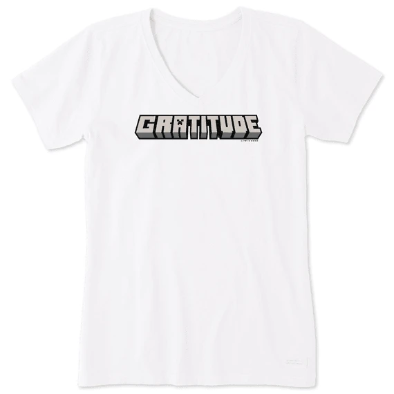 Women's Game For Gratitude Short SleeveVee 3 Women's Game For Gratitude Short SleeveVee