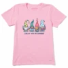 Women's Garden Gnomies Chillin' Short SleeveTee -Clothes Style Shop Womens Garden Gnomies Chillin Short Sleeve Crusher Tee 91833 1 lg
