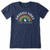 Women's Georgia Rainbow Vibes Crusher Tee -Clothes Style Shop Womens Georgia Rainbow Vibes Crusher Tee 85733 1 lg