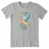 Women's Giraffe HeartCrusher Tee -Clothes Style Shop Womens Giraffe Heart Short Sleeve Crusher Tee 110929 1 lg