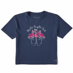 Women's Girls Night Out FlamingoBoxy Crusher Tee