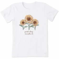 Women's Good Day Sunshine Flowers Short SleeveTee