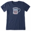 Women's Gratefull Americana Coffee Crusher Tee -Clothes Style Shop Womens Gratefull Americana Coffee Crusher Tee 86943 1 lg