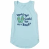 Women's Green Eggs Would You Flip Flops Sleeveless High-LowTank