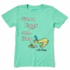 Women's Green Eggs And Ham Short SleeveTee -Clothes Style Shop Womens Green Eggs and Ham Short Sleeve CrusherLITE Tee 95990 1 lg