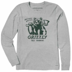 Women's Grizzly Tree Trimming Long Sleeve Crusher Tee