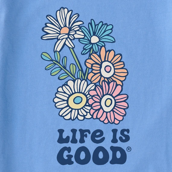 Women's Groovy Flowers Sleeveless High-LowTank 4 Women's Groovy Flowers Sleeveless High-LowTank - Image 2