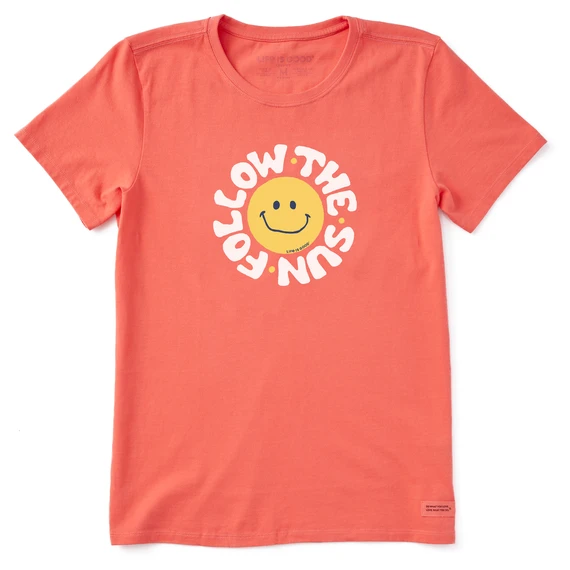 Women's Groovy Follow The Happy Sun Short SleeveTee 3 Women's Groovy Follow The Happy Sun Short SleeveTee