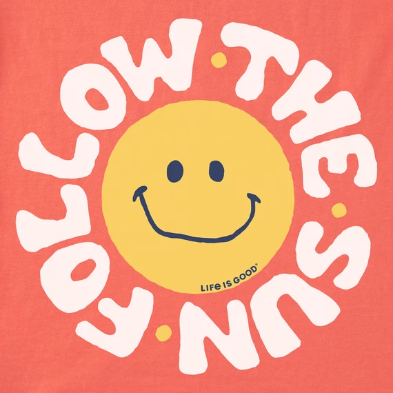 Women's Groovy Follow The Happy Sun Short SleeveTee 4 Women's Groovy Follow The Happy Sun Short SleeveTee - Image 2