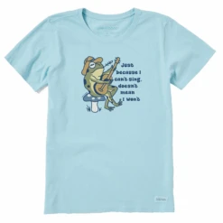 Women's Groovy I Can't Sing Guitar FrogCrusher Tee
