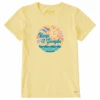 Women's Groovy Keep It Simple Sun & Sea Short SleeveTee 1 Women's Groovy Keep It Simple Sun & Sea Short SleeveTee -Clothes Style Shop Womens Groovy Keep it Simple Sun Sea Short Sleeve Crusher Tee 118069 1 lg