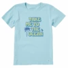 Women's Groovy Take Me To The Ocean Palm Short SleeveTee 1 Women's Groovy Take Me To The Ocean Palm Short SleeveTee -Clothes Style Shop Womens Groovy Take me to the Ocean Palm Short Sleeve Crusher Tee 118065 1 lg