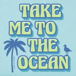 Women's Groovy Take Me To The Ocean Palm Sleeveless High-LowTank -Clothes Style Shop Womens Groovy Take me to the Ocean Palm Sleeveless HighLow Crusher Tank 118078 2 lg