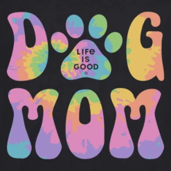 Women's Groovy Tie Dye Dog Mom Sleeveless High-LowTank -Clothes Style Shop Womens Groovy Tie Dye Dog Mom Sleeveless HighLow Crusher Tank 111794 2 lg