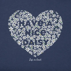 Women's Have A Nice Daisy Heart High-Low Crusher Tank -Clothes Style Shop Womens Have a Nice Daisy Heart HighLow Crusher Tank 85689 2 lg