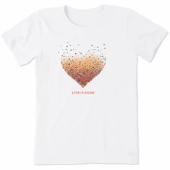 Women's Heart Of Fall Flowers Short SleeveTee