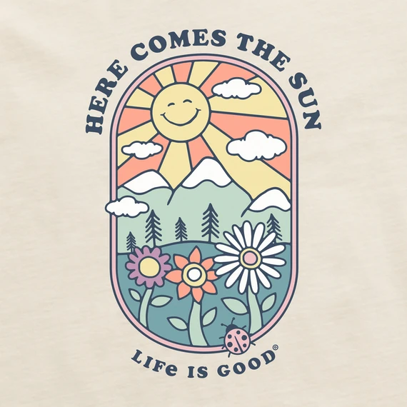 Women's Here Comes The Sun Retro Long Sleeve Crusher-LITE Tee 4 Women's Here Comes The Sun Retro Long Sleeve Crusher-LITE Tee - Image 2