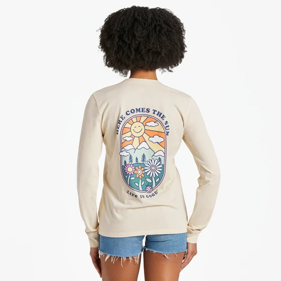 Women's Here Comes The Sun Retro Long Sleeve Crusher-LITE Tee 5 Women's Here Comes The Sun Retro Long Sleeve Crusher-LITE Tee - Image 3