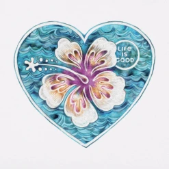 Women's Hibiscus Heart High-Low Crusher Tank -Clothes Style Shop Womens Hibiscus Heart High Low Crusher Tank 94932 2 lg