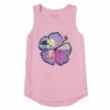 Women's Hibiscus-scape Sleeveless High-Low Crusher Tank