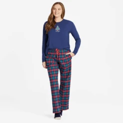 Women's Holiday Red Check Classic Sleep Pant -Clothes Style Shop Womens Holiday Red Check Classic Sleep Pant 99674 5 lg