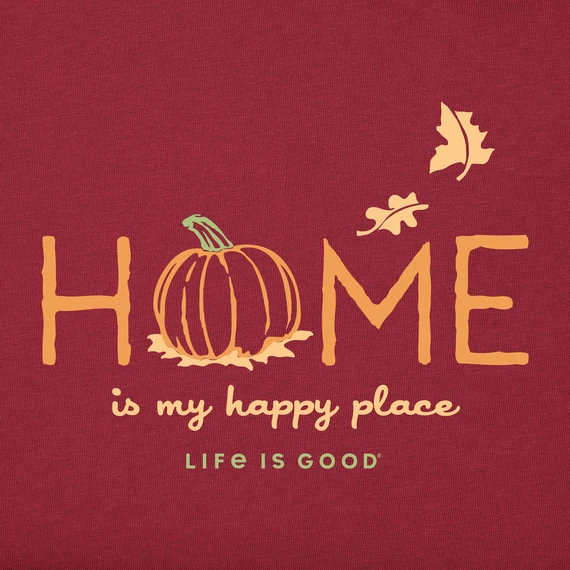 Women's Home Is My Happy Place Fall Long Sleeve Crusher Vee 4 Women's Home Is My Happy Place Fall Long Sleeve Crusher Vee - Image 2
