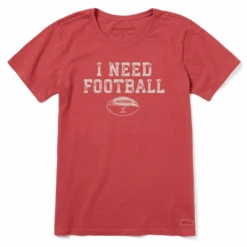 Women's I Need Football Short Sleeve Tee