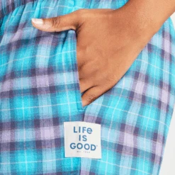 Women's Island Blue Plaid Classic Sleep Pant 8 Women's Island Blue Plaid Classic Sleep Pant -Clothes Style Shop Womens Island Blue Plaid Classic Sleep Pant 68463 3 lg