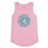 Women's Jackie Flower Child Sleeveless High-Low Crusher Tank