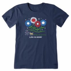 Women's Jackie & Rocket Americana Flower Hike Short SleeveTee