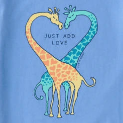 Women's Just Add Love Giraffe Heart Sleeveless High-Low Crusher Tank -Clothes Style Shop Womens Just Add Love Giraffe Heart Sleeveless HighLow Crusher Tank 113710 2 lg